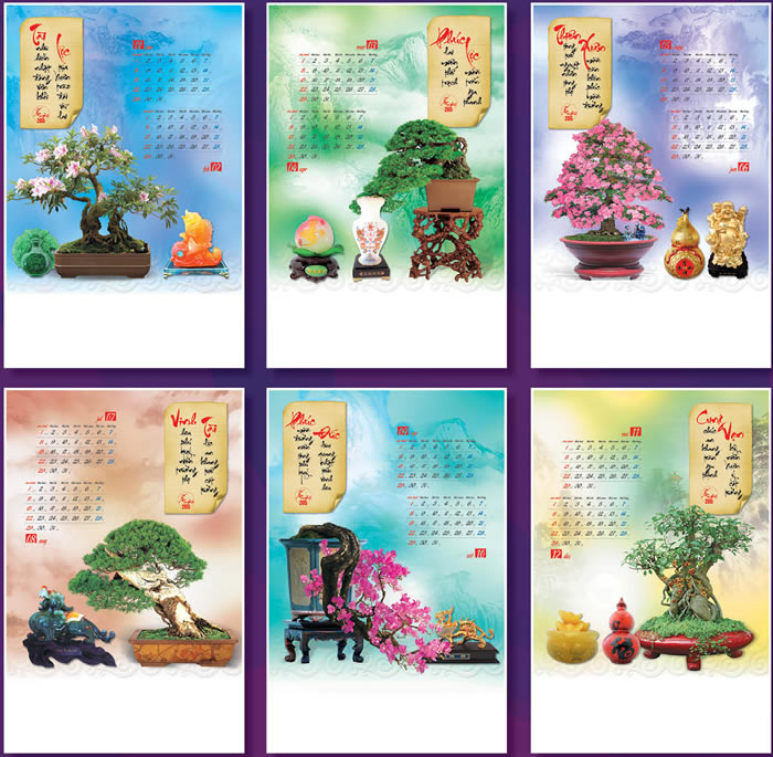 In Lịch Tết, lịch treo tường 2017