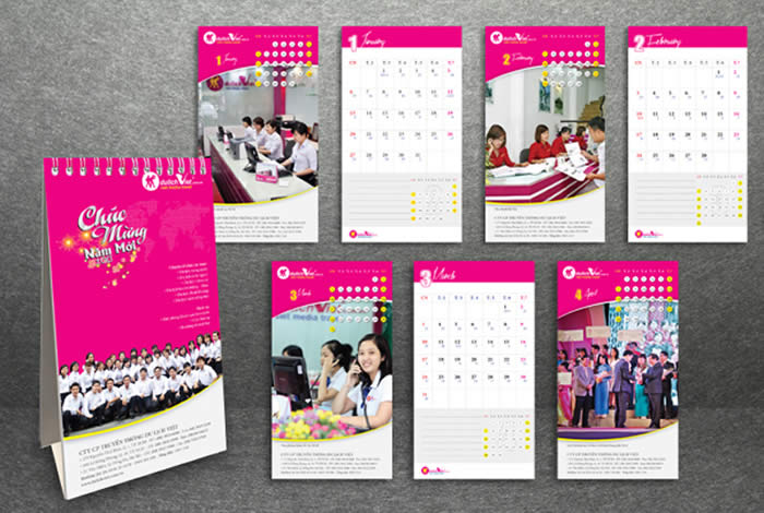 In Lịch Tết, lịch treo tường 2017