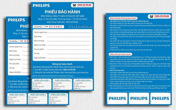 In phiếu bảo hành giá rẻ