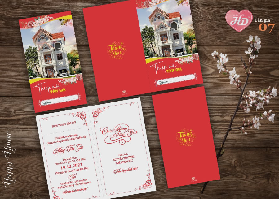 In Giấy mời khai trương, khánh thành, tân gia