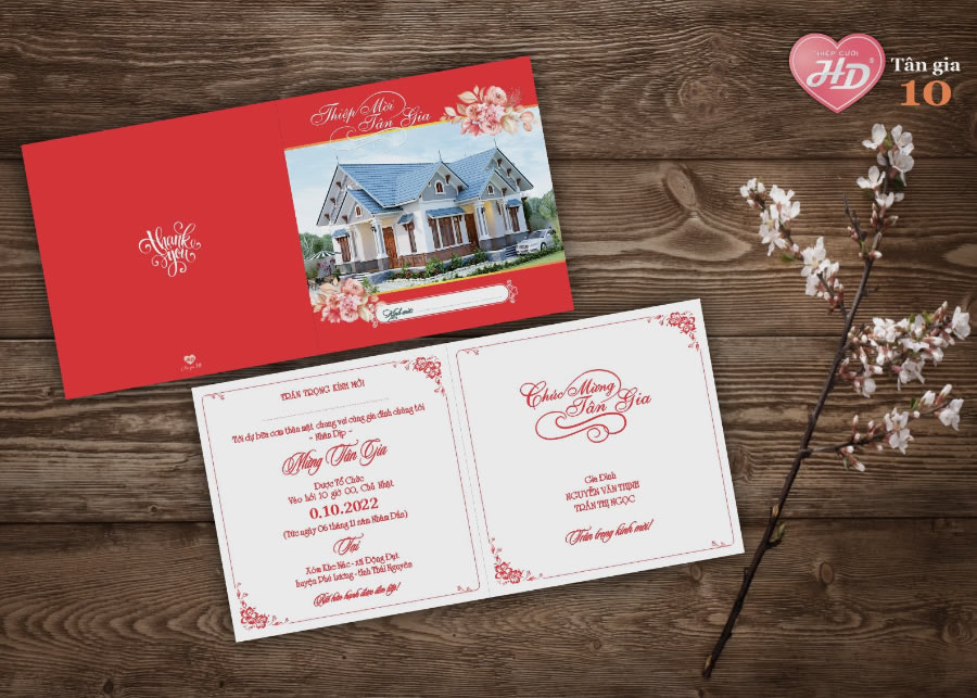 In Giấy mời khai trương, khánh thành, tân gia
